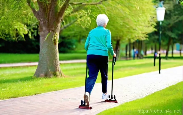 재활운동 기구 비용 비교 - **Image Prompt 1: Home Rehabilitation - Comfort and Technology**
    A middle-aged woman, dressed in...