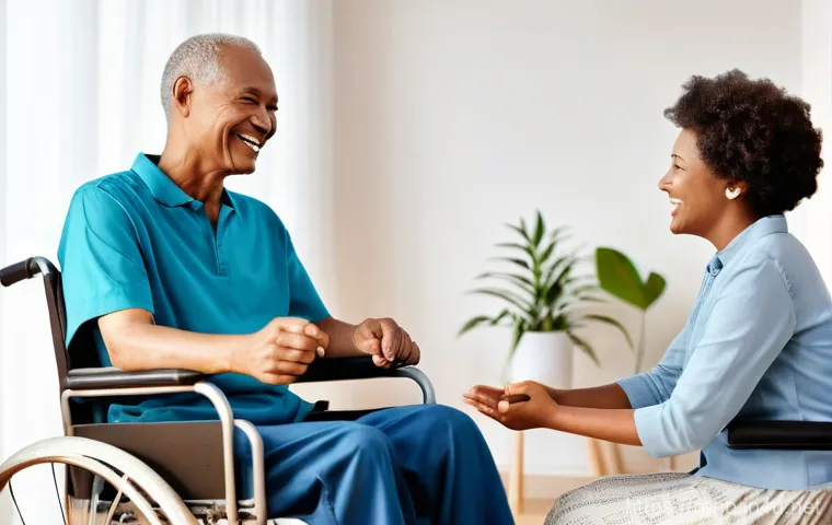 사지마비 환자 회복기 - **Image Prompt 2: Comprehensive Rehabilitation Journey**
A composite image or a scene showcasing... 사지마비 환자 회복기 - **Image Prompt 2: Comprehensive Rehabilitation Journey**
A composite image or a scene showcasing...